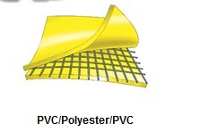 PVC/Polyester/PVC fabric